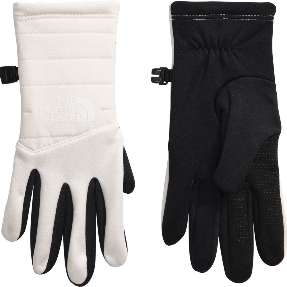 NWT NEW The North Face Women's Indie ETip Gloves Gardenia White Heather Black